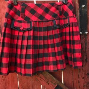 Plaid Pleated Skirt